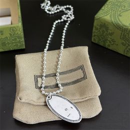 Designer Pendant Necklaces Double Letter G Logo Chains Necklaces Luxury Women Fashion Jewelry Metal GGity silvery Necklace Gift 435