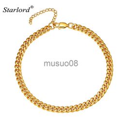Anklets Starlord Stainless Steel Stylish Beatiful Chain Anklets For Men Women Silver/18K Gold Plated Color 8-10.5 Inch Adjustable J230815