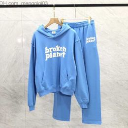 Men's Hoodies Sweatshirts Hiphop Street Broken Planet Hoodies foam Alphabet Printed Hoody Set Superfine Hoodie with Zipper Men's Blue BP Sweatshirt Z230816