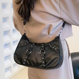 Evening Bags 2023 Fashion Women Satchel Cool Rivet Crossbody Bag Personality Trendy Girl High-quality Large Exquisite Shopping