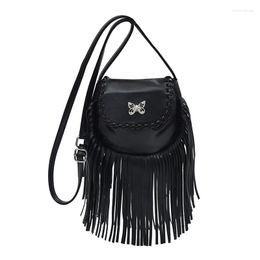 Evening Bags 2023 Small Western Boho Handbags Women Fashion Vintage Fringe Tassel Leather Crossbody Shoulder Hand Bag