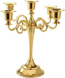 Candle Holders European Metal Candelabra With 3/5 Arms Candlestick Holder Gold Elegant Stand Vintage For Wedding Dining Table Decoration