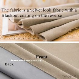 Curtain 310cm Height Blackout Curtains for Living Room Thermal Insulated Modern Velvet Bedroom Curtain Sound Reduce Drapes R230815