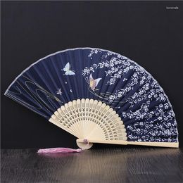 Decorative Figurines 2PCS Fan Folding Chinese Style Female Japanese Small Classical Silk Ancient