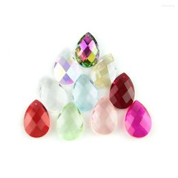 Chandelier Crystal 50mm K9 Glass Colours Gridding Tear Drop Lighting Parts Suncatcher Pendant Prism For Home Wedding Decoration