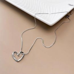Nuovo Classic Design Heart Shape Charms Ciondolo Collana Love per donne 316L Titanio Steel Wedding Jewelry Collers Collier Collier