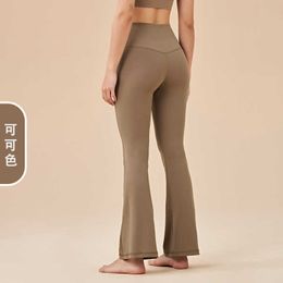 Yoga Pants Bell-bottoms High Waist Pocket Exercise Pants Dance Studio Sports Leggings Gym Clothes Exercise Pants