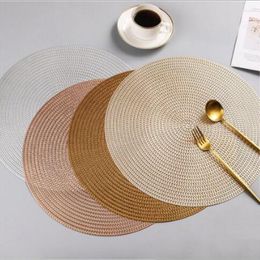 Table Runner 1pcs INS Nordic Round PVC Placemat Dining Mats Insulation Pads Coasters Non-Slip El Restaurant Steak Pad Kitchen Decor