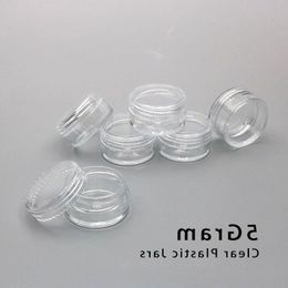 5 Gramme Clear Jars Plastic Jars Plastic Cosmetic Container Empty Cosmetic Sample Containers Transparent 5ML Plastic Pot Jars Urand