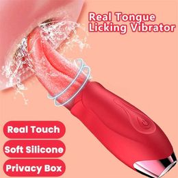 Sex Toy Massager Rose Tongue Licking Vibrator for Women Blowjob Orgasm g Spot Female Nipple Clitoral Stimulator Rechargeable