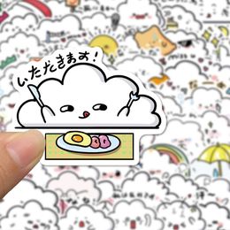 50 PCS Cute Clouds Cartoon Stickers For Car Fridge Helmet Ipad Bicycle Phone Motorcycle PS4 Book Pvc DIY Decals Kids Toys Decor