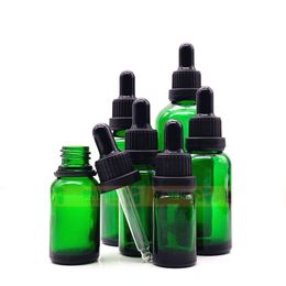 5 10 15ml Green Glass Bottles, With Glass Eye Droppers Pipette 20 30 50 100ML Essential Oil Bottle for For Essential Oils Colognes & Pe Uexf