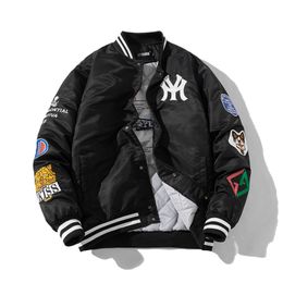 Mens Jackets Autumn Winter Bomber Jacket Men Embroidery Streetwear Slim Fit Baseball Collar Jackets Coats Casual Outwear Windbreaker Korean 230815