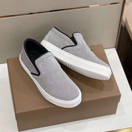 23S/S Luxury Slip-on Men Sneaker Shoes Striped loafers Trainers Soft Calf Light Sole Skateboard Walking With Box EU38-45