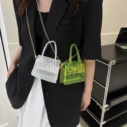 Cross Body Small Lipstick Bag for Women 2022 Summer New Cute Transparent Jelly Small Square Bag for Students Versatile Mini Crossbody Bagstylishhandbagsstore