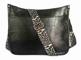 Messenger Bags Women Leopard Guitar Strap Crossbody Purse Shoulder Bucket Cross-body Purse L230815