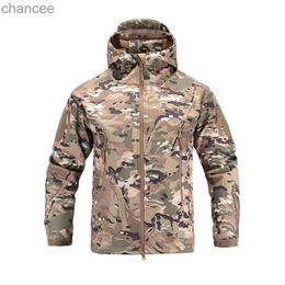 Men Camouflage Jacket Military Fleece Tactical Waterproof Army Clothes Multicam Windbreakers HKD230815