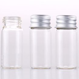 10ml 22x50x10MM Empty Jar Cosmetic Containers Glass Sample Bottle With Aluminium Cap Small Refillable Bottles Packaging Lahsi