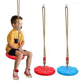 Camp Furniture Children's Disc Swing Kid Indoor And Outdoor Sports Red Blue Thickened Octagonal Petal Hanging Toys Rocking Chair