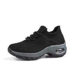 sports and casual rocking fashion designer shoes large size high elastic fly woven breathable shoes trendy and lightweight sock shoes