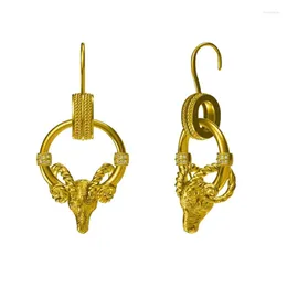 Dangle Earrings Timeless Wonder Vintage Geo Goat Drop For Women Designer Jewellery Punk Goth Top Ins Rare Gift Runway Korean Lovely 2547