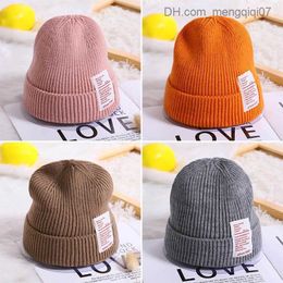 Caps Hats New Letter Baby Hat Bini Hat Warm Winter Newborn Boys and Girls Hat Knitted Solid Children's Toddler Hat Casquette Children's Z230815