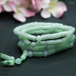 Strand Burma Jade Beads Bracelet Natural Stone Bangle Men Women Grade A Myanmar Jadeite With Certificate Multilayer Jades Bracelets