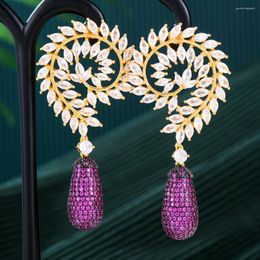 Dangle Earrings GODKI Trendy Luxury Pendant Brand Gorgeous Cubic Zirconia Women Wedding Big Bijoux High Quality 2023