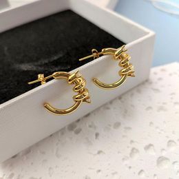 Hoop Earrings Wire Twist For Wommen Cz Stone Luxury Designer Minimalist Dainty Jewellery Elegant French