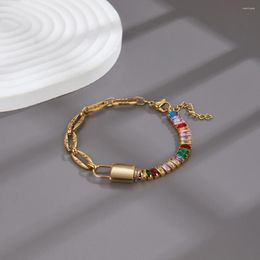 Bangle KATARIAN Stainless Steel Bracelet For Women Padlock Colorful Cubic Zirconia Adjustable Bracelets Wedding Jewelry Gifts