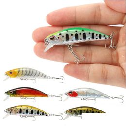 Baits Lures 10Pcs/Lot 5G 5Cm Minnow Fishing Lure Laser Hard Artificial 3D Eyes Tackle Drop Delivery Sports Outdoors Dhlqk