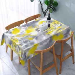 Table Cloth Rectangular Tablecloth Fit 40"-44" Elastic Edge Abstract Geometric Pattern Cover