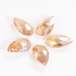 Chandelier Crystal 5PC Shiny Champagne Faceted Prism Angel Tears Water Droplets Glass Pendant Charm Sun Catcher Lamp Parts 38MM