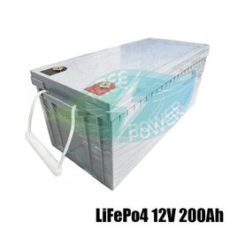 Waterproof Lifepo4 12V 200AH lithium battery BMS 4S 12.8v long life for inverter EV Fishing boat skateboard ATV +20A Charger