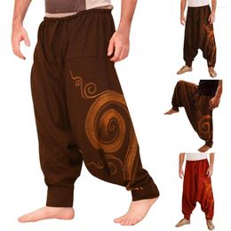 Men's Pants Pocket Sport Yoga Printed Work Casual Ethnic Men Trouser Overalls