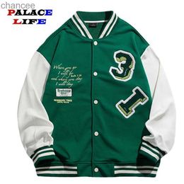 Embroidery Varsity Jacket Men Women Fashion Vintage Baseball Jacket Letter Badge Retro Streetwear Windbreaker Couple American HKD230815