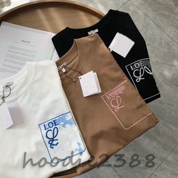 Factory version loe chest smut embroidery fake pocket short sleeve simple all-match short sleeve T-shirt Designer T-shirts, luxury short sleeves