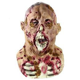 Party Masks Halloween Horror Seaweed Rotting Zombies Mask Latex Fancy Accessory Scary Costume Carnival Props 230814