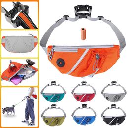 Dog Apparel Hand Free Waist Bag Reflective Separate for Most Leashes Design Walking Running Training Dogs Organizer with Poop Bags 230814