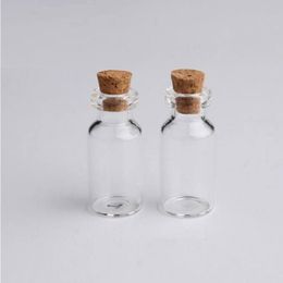 2ml Vials Clear Glass Bottles With Corks Mini Glass Bottle Wood Cap Empty Sample Jars Small 16x35x7mm HeightxDia Cute Craft Wish Bottle Dorc