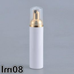 80ML Foam Dispenser Pump Bottles with Gold Pump Top- Plastic Cosmetic Makeup Lotion Storage Container Foaming Foam Soap Dispenser Jar Rengx