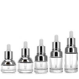 Refillable Glass Dropper Bottles Upscale Empty Sample Bottle Essential Oil Perfume Containers with Pipette For Aromatherapy Eye Dropper Nqwa