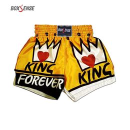 Outdoor Shorts Muay Thai Breathable loose Printing Kickboxing Fight Grappling Short MMA Boxing Clothing Sanda 230814
