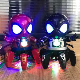 Marvel's Dancing Robot Musical Light Electric Doll Toy Black Action Figures Baby ldren Funny Toy Gifts T230815