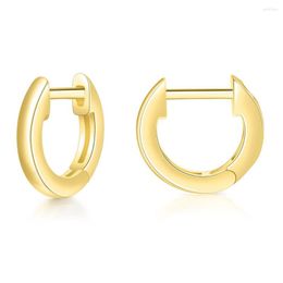 Hoop Earrings Minimalist For Women Men Gold Color Circle Round Clips On Ears Hip Hop Earring Jewelry Wholesale Dropship KBE127