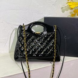 Womens Shoulder Bag Patent Leather Luxury Handbag Gold Hardware Metal Buckle Matelasse Chain Crossbody Bag Multi Coloured Designer Shopping Travel Bags 36/27/19cm