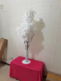 Other Event Party Supplies 1 piece of 140cm high white artificial cherry tree aisle pillar wedding Centre decoration 230815