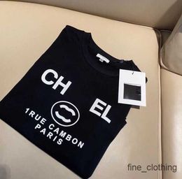 Advanced version Womens T-Shirt France trendy Clothing two C letter Graphic Print couple Fashion cotton Round neck Coach channel xxxl 4XL Short sleeve tops tees4