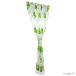 Curtain 1 PCS Vines Leaves Tulle Door Window Curtain Drape Panel Sheer Scarf R230815