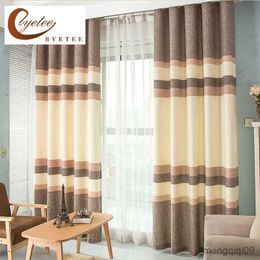 Curtain {byetee}Luxury Strip Curtains for Living Room Door Drapes European Modern Elegant Bedroom Shade Curtain rideaux chambre R230815